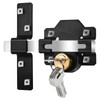 Mortrise Lock, Long Throw Gate Lock for Wooden Gate, Double