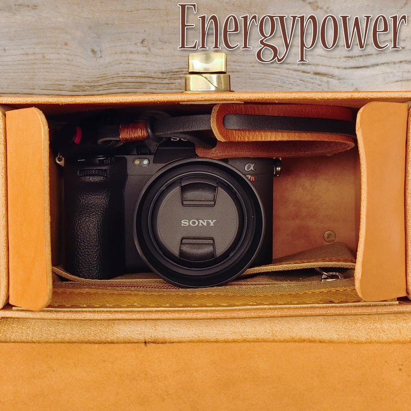 EnergyPower Natural Cowhide Leather Camera Bag for Sony α7 Series,