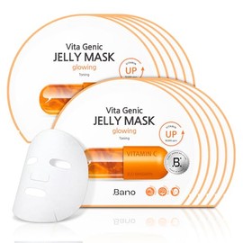Bano Mascarilla Facial Iluminadora Vita Genic Jelly(10 Unidades) Mascarilla Hidratante Para Piel Sensible, Producto Coreano Para El Cuidado De La...  