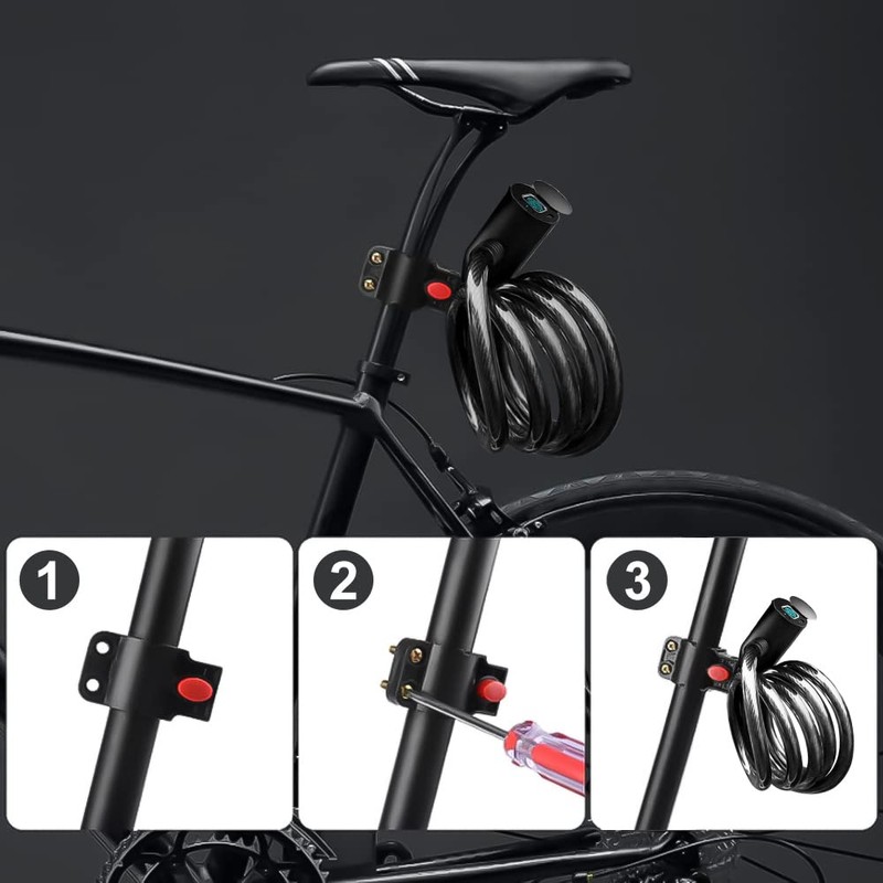 Electronic Cable Lock eLinkSmart Bicycle Lock Fingerprint with Fingerprint /