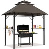 Yaheetech 8x5' Grill Gazebo, 3-Tier Outdoor BBQ Gazebo with Height-Adjustable