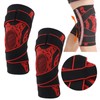 2Pcs Elastic Knee Compression Sleeve Breathable Sports Knee Brace for