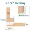 20 Pack 1 1/2" Overlay 3D Soft Close Hinges for