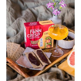 Finn Crisp Caraway Sourdough Rye Thins, Caraway Crispbread, 7 Ounce Boxes (Pack of 9)