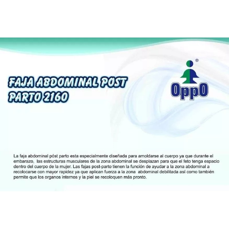 Oppo Faja Abdominal Elástica Post Parto Oppo Moldeada 5 Tallas