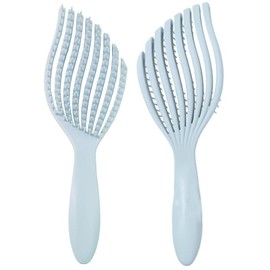 Detangling Brush, Vented Hair Brush Mermaid Tail Styling,Bouncy Dry and Wet Detangling Hair Brush for Women and Men,Drying Hairbrush for Dry，Wet,Straight,Curlyand Thick Hair (Pastel Blue)