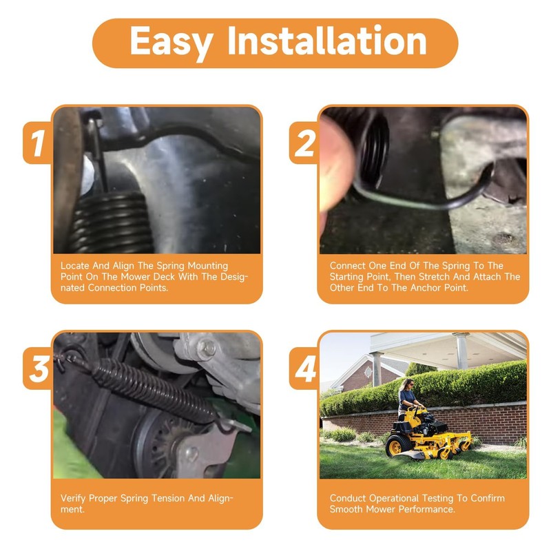 LEYURISE Zero Turn Spring Lawn Mower 54 Inch Deck Extension