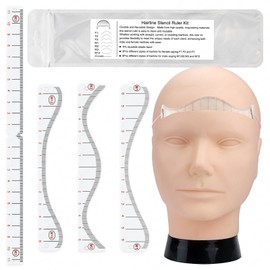 Men Baldness Scalp Tattoo Practice Kit – Male 3D Training Head, Hairline Mapping Ruler & Precision Tools for Tattoo Scalp Training (Male Practice Kit)