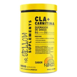 Suplemento Deportivo Mr. Yellow CLA  Carnitina 1kg Mango Sin Gluten                                                                                   