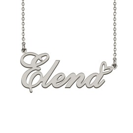 Stainless Steel Name Necklace Custom Made Jewelry Gifts for My Best Friend Elena