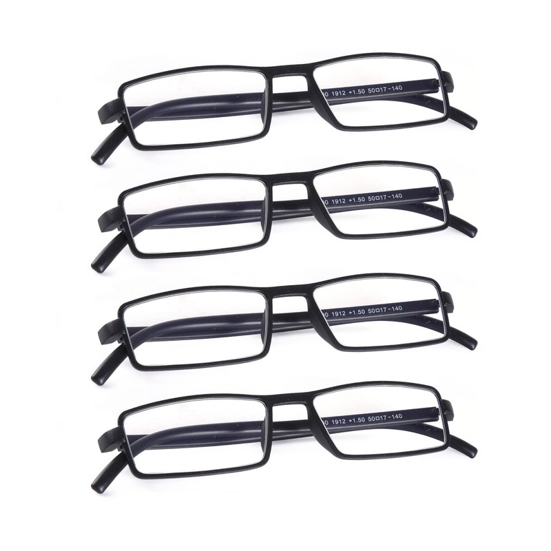 TERAISE Reading Glasses for Men 4-Pack Ultralight Blue Light Blocking