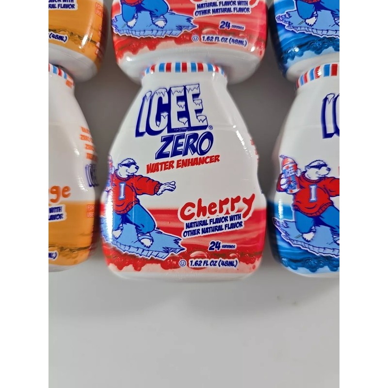 Icee 8 ICEE Zero Calorie Cherry, Blue Raspberry, Orange and