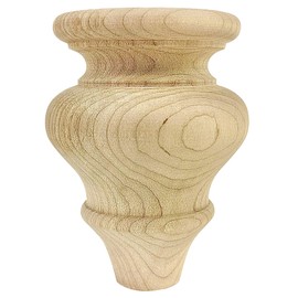 Highland Manor Wood Products Bordeaux Bun Foot - 4 1/2" Tall x 3 3/8" Wide (Maple) (Set of 4)