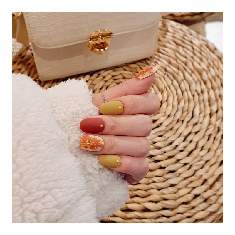 Paint Brush Nails Handmade Nail Tips - Short Oval /