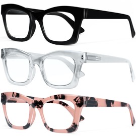 CCVOO Stylish Reading Glasses for Women, Eyeglasses, Blue Light Readers for Women, Computer Eye Glasses, Cheaters