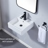 RICINUN 15 Inch Wall Mounted Bathroom Sink, 15 x 15