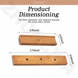 2 Pack Cherry Wood Replacement Handle Compatible with We-BER Charcoal Grill, Fits 22.5" and 18.5" One Touch Grills and Many Similar Grills and Smokers