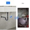 MENATT Stainless Steel P Trap with Bathroom Sink Stopper, 1-1/4