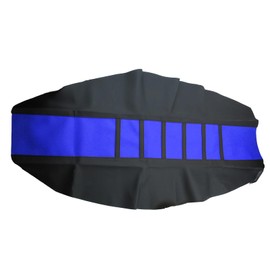 GWH Universal Motorcycle Seat Cover Non-Slip Suitable Rubber Striped Seat Covers Soft for YZ125 YZ250 YZ450F WR250F WR450F WR400F XTZ125 YZ WR TTR 125 250 Dirt Pit Bike Off Road Motorbike (Blue)