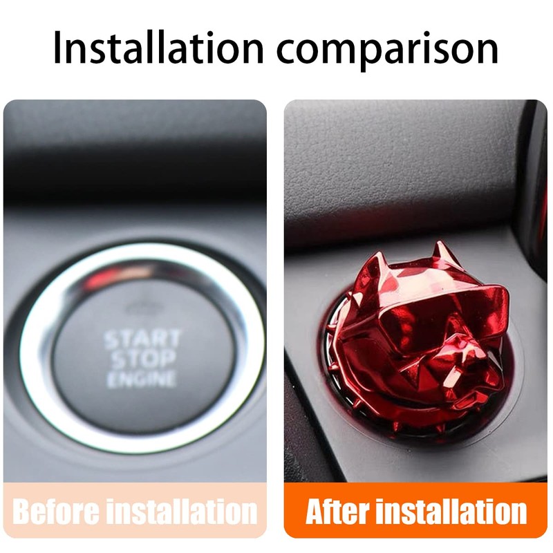 XINLIYA Car Push to Start Button Cover, Bully Dog Car