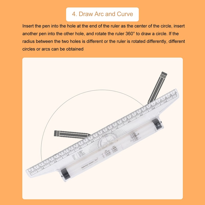 Measuring Rolling Ruler 30cm Various Formulas Horizontal Vertical Parallel Lines