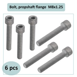 AERZETIX - C66768 - Set of 6 bolts, M8 cardan shaft flange for car - compatible with OE numbers 113 501 229C, 113 501 229D, 893 407 237, N 911 082 01