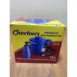 Overtons 12V Pump Inflator Deflator 12V  Portable Marine Boat Car Cig Adapter