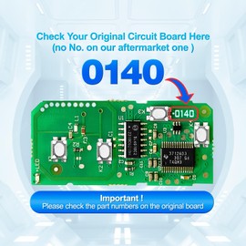 Keylessbest Replacement for 2008 2009 2010 2011 2012 2013 2014 Smart Proximity Toyota Highlander RAV4 Landcruiser GNE 0140 Board Key Fob HYQ14AAB 314.3MHz 3 Buttons