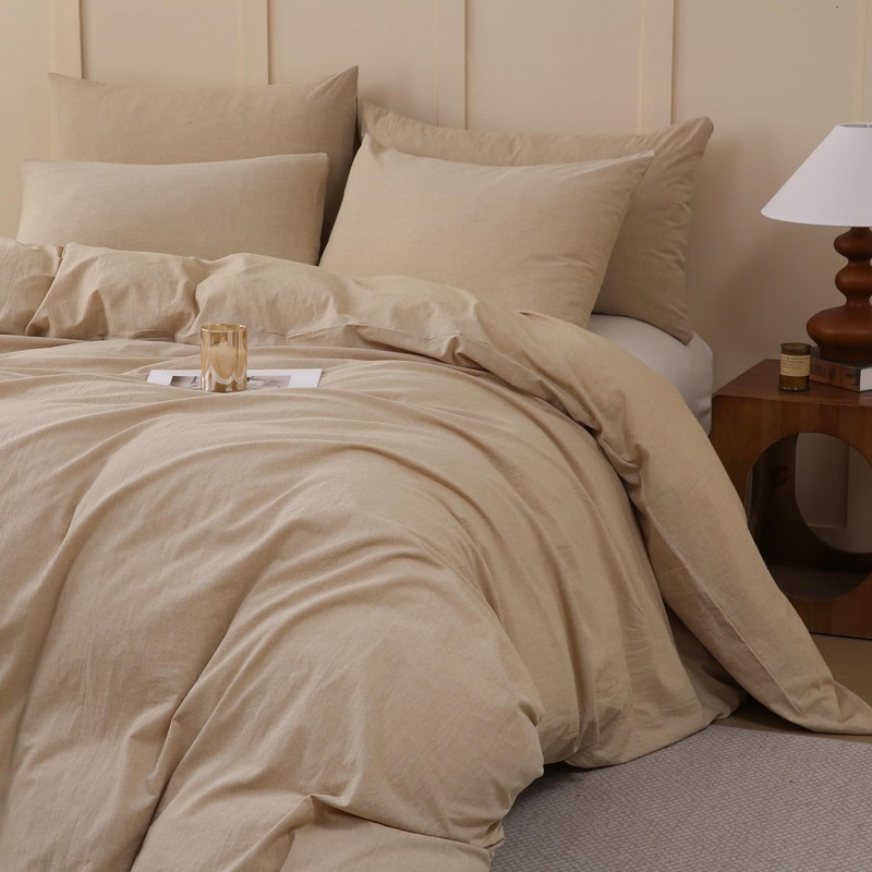 King Size Duvet Cover Set 104"×90" - 100% Washed Cotton