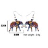 DUOWEI Cartoon Elephant Acrylic Earrings Jungle Animals Dangle Jewelry for