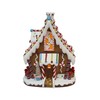 MOMENTS IN TIME 10.3”H Polyresin LED Lighted Gingerbread House Battery