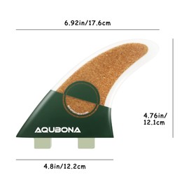 Double Tabs AM2 FINS Surfboard Fiberglass Fins for Surfing with Fin Bag and Fin Key