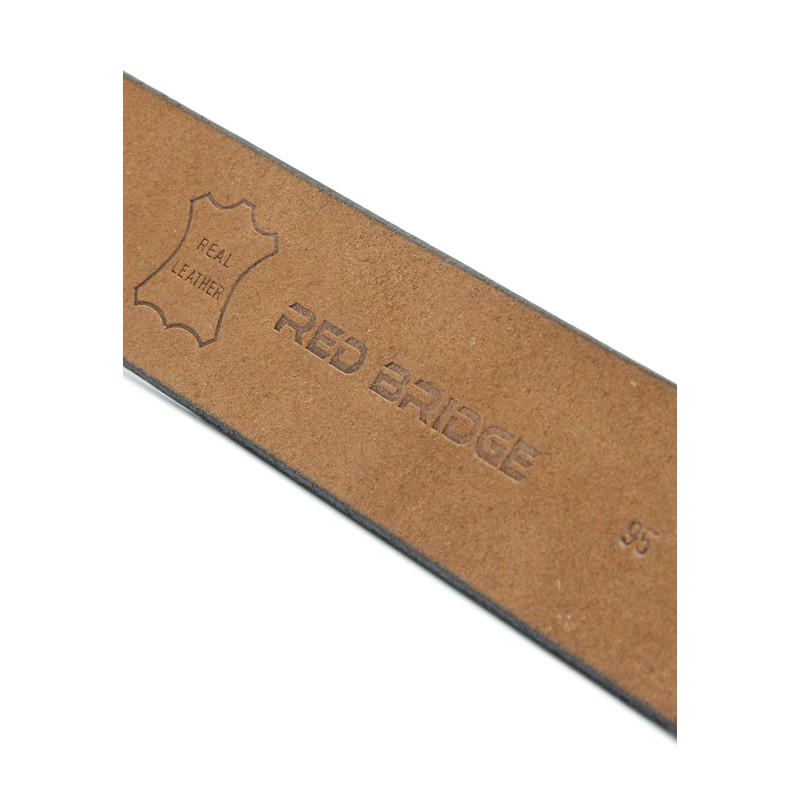 Red Bridge Men's Genuine Leather Belt Scratched Honeycomb, brown
