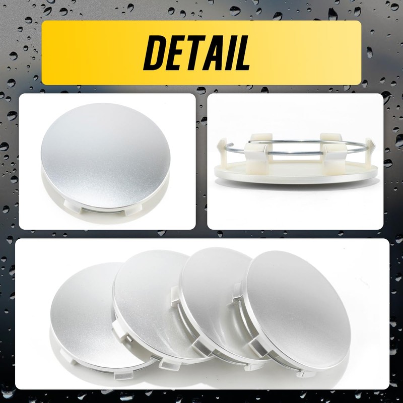 DewFlew 4Pcs Wheel Center Caps for 2005-2013 GMC Wheel Rim,