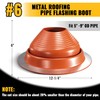 VIVIDA #6 Silicone Metal Roof Pipe Flashing Boot, High Temp