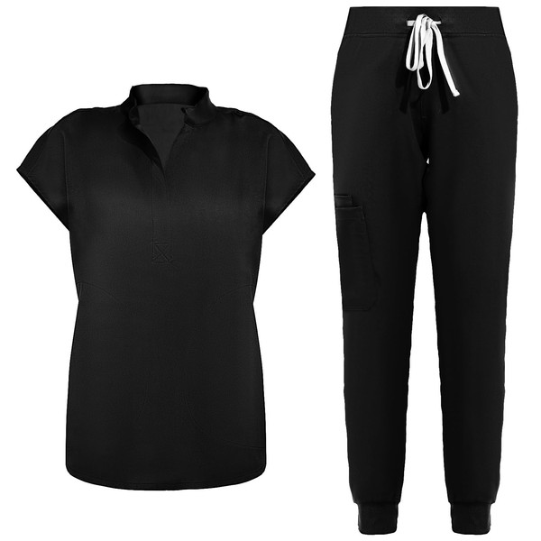 Scrubs for Women Scrub Sets, Slim Scrubs Stretch Top &