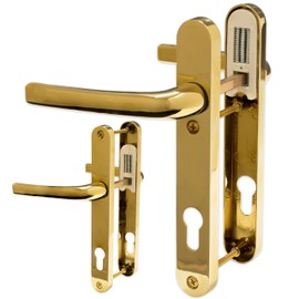 UPVC Door Handle Avocet Pioneer Sprung 92mm PZ Double Glazing Pair Set Patio PVC Gold 122mm