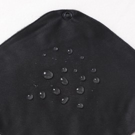 Asenappy 10 Piezas De Compresas Sanitarias Reutilizables De Color Negro Con Broches Negros - Compresas Sanitarias De Tela | Compresas Para Incontinencia Ligera | Compresas Menstruales Reutilizables(10