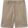 Lands' End Uniform Boys Plain Front Blend Chino Short Khaki