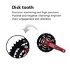 shanmashi Andeshunk Crankset Red Mountain MTB Bike Crankset Hollow Integrated