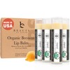 Lip Balm Organic (Original Unflavored) 4 Tube Pack Pure and