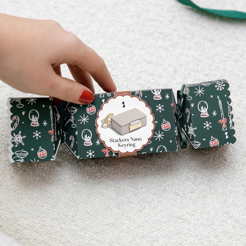 Stackers Nano Jewellery Box Key Ring Cracker Taupe