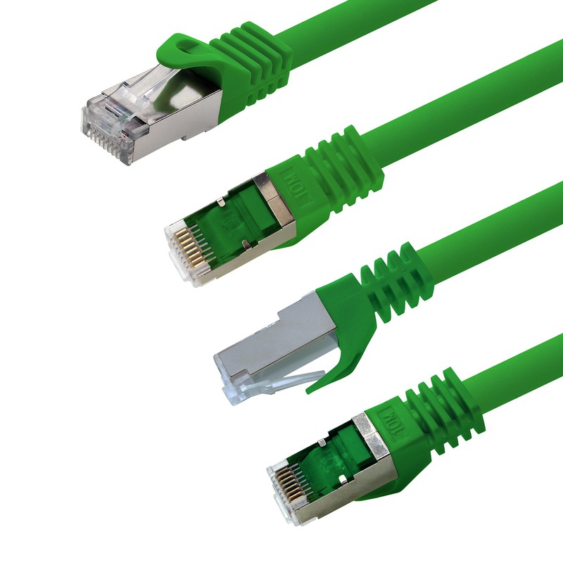 1,0m - grün - 10 Stück CAT.7 Netzwerkkabel Patchkabel SFTP