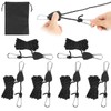 6 Pcs Tent Guy Ropes, 4 m×4 mm, Reflective, Nylon,