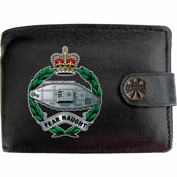 Klassek Royal Tank Regiment Image Men Wallet Real Leather Cap
