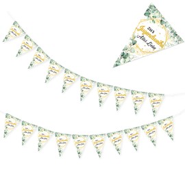 2 Stück Jugendweihe Wimpelkette, Jugendweihe Deko, Girlande Jugendweihe Hängedeko, Jugendweihe Endlich Erwachsen Hängedeko Dreieckig Flagge für Jugendweihefeier von Mädchen und Jungen