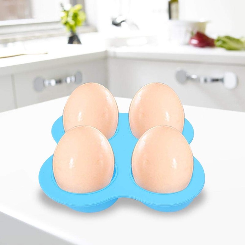 01 Egg Bite Mold, Silicone Egg Steamer, Four Holes Convenient
