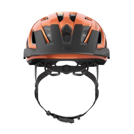 ABUS Urban-I 3.0 ACE city helmet - sporty bike helmet with rear LED light, extended visor and magnetic closure - for men and women - orange, size L