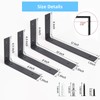 6-Pack Heavy Duty 6-Inch Black Shelf Brackets, L Shelf Bracket