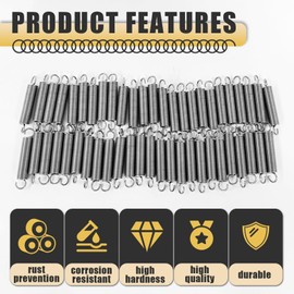100PCS Extension Spring - Stainless Steel Extension Springs with Hook Ends - 1/4" x 1-1/2" - Ideal for Various Applications - Durable and Reliable Small Springs